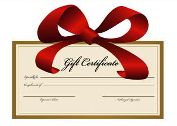 Picture of a gift card